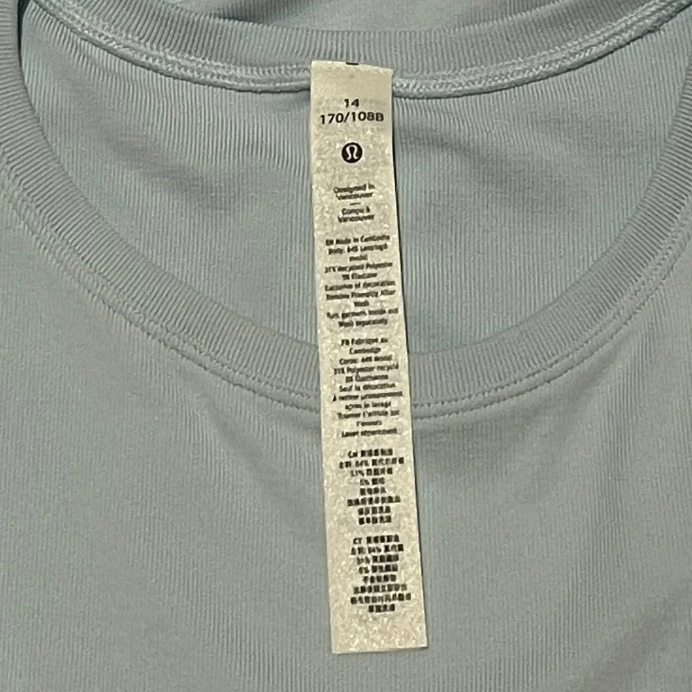 NWT Lululemon Asymmetrical Tank Top Sleeveless Powder Blue - Picture 3 of 7